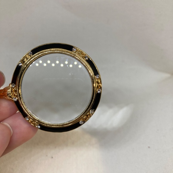 MMA Elegant Black & Clear Rhinestone LENS Statement Necklace 20" - Picture 2 of 15